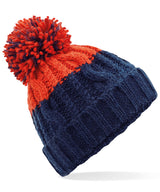 Apres beanie — Oxford Navy/Fire Red