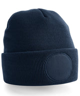 Circular patch beanie — French Navy