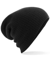 Heavy gauge slouch beanie — Black