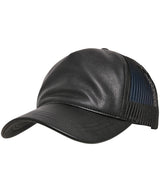 Leather trucker — Black/Black