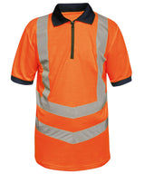 Hi-vis pro polo — Orange/Navy