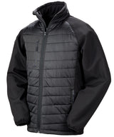 Compass padded softshell jacket — Black/Black
