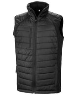 Compass padded softshell gilet — Black/Black