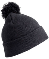Junior pom pom beanie — Black