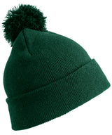 Junior pom pom beanie — Bottle Green