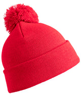 Junior pom pom beanie — Red