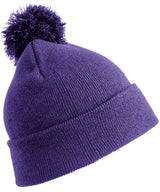 Pom pom beanie — Purple