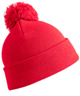 Pom pom beanie — Red