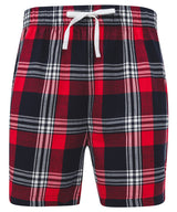 Tartan lounge shorts — Red/Navy Check