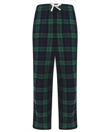 Kids tartan lounge pants — Navy/Green Check