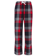 Kids tartan lounge pants — Red/Navy Check