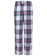 Kids tartan lounge pants — White/Pink Check