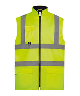 Hi-vis padded bodywarmer (HV005) — Yellow