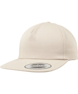 Unstructured 5-panel snapback (6502) — Khaki