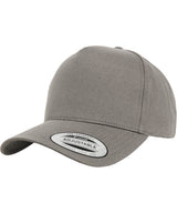5-panel curved classic snapback (7707) — Grey