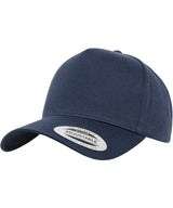 5-panel curved classic snapback (7707) — Navy