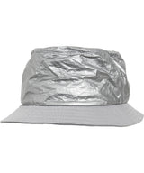 Crinkled paper bucket hat (5003CP) — Silver