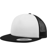 Foam trucker with white front (6005FW) — Black/White/Black