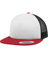 Foam trucker with white front (6005FW) — Red/White/Black