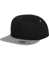 Classic 5-panel snapback (6007T) — Black/Silver