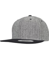 Melange solid snapback (6089MS) — Black Melange/Black