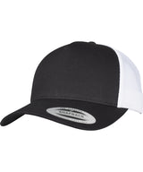 5-panel retro trucker 2-tone cap (6506T) — Black/White