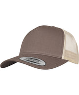 5-panel retro trucker 2-tone cap (6506T) — Brown/Khaki