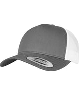 5-panel retro trucker 2-tone cap (6506T) — Charcoal/White