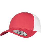 5-panel retro trucker 2-tone cap (6506T) — Red/White