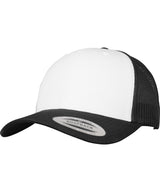 Retro trucker coloured front (6606CF) — Black/White/Black