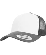 Retro trucker coloured front (6606CF) — Dark Grey/White/Dark Grey