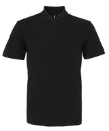 Men's organic polo — Black