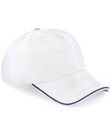 Authentic 5-panel cap - piped peak — White/French Navy