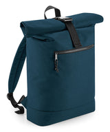 Recycled rolled-top backpack — Petrol