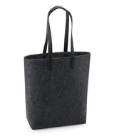 Premium felt tote — Charcoal Melange/Black