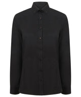 Women's modern long sleeve Oxford shirt — Black