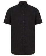 Modern short sleeve Oxford shirt — Black