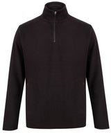 ¼ zip microfleece jacket — Black