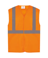 Hi-vis railway waistcoat class 2 (HVW118PE) — Orange