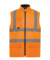 Hi-vis padded bodywarmer (HV005) — Orange