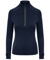 Women's Cool Flex long half-zip top — French Navy