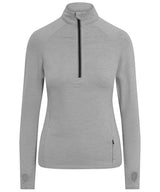 Women's Cool Flex long half-zip top — Silver Grey