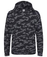 Kids camo hoodie — Black Camo