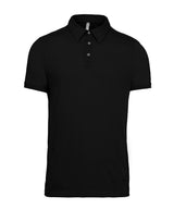 Jersey knit polo shirt — Black