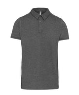 Jersey knit polo shirt — Grey Heather