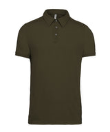 Jersey knit polo shirt — Light Khaki