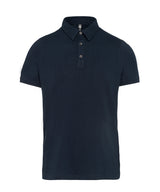 Jersey knit polo shirt — Navy