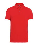 Jersey knit polo shirt — Red