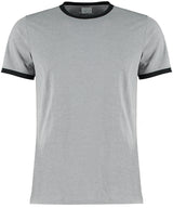 Fashion fit ringer tee — Light Grey Marl/Black