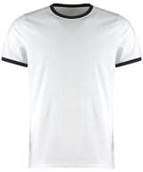 Fashion fit ringer tee — White/Black
